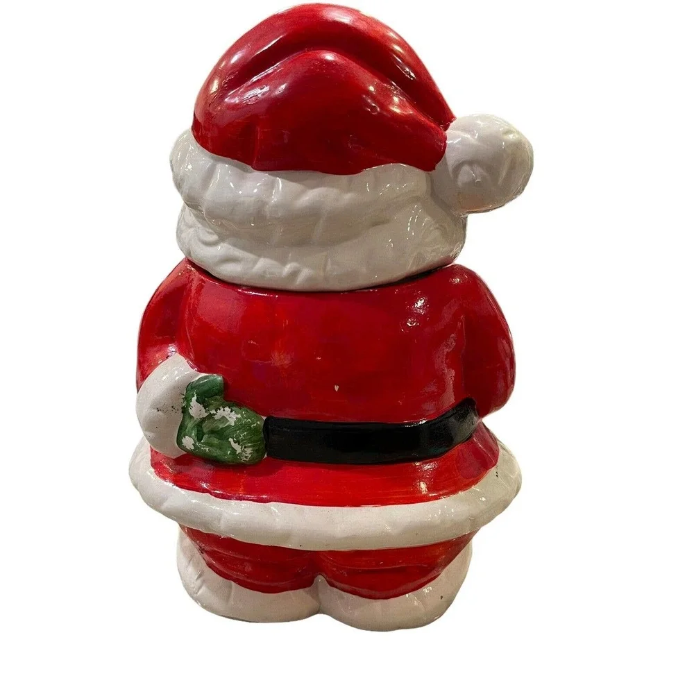 VTG Santa Claus St.‎ Nick Ceramic Porcelain Cookie Jar Christmas Holiday Decor
